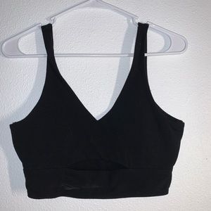 Cropped tank top with stomach cut out